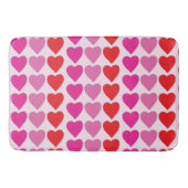 Speelse Rode Roze Fuchsia Harten Valentijnpatroon Badmat (Voorkant)