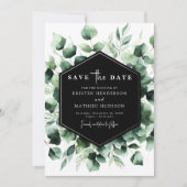 Speelse Romance Eucalyptus digitale bruiloft Save The Date (Voorkant)