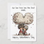 Speelse Romantische Valentijnkaart Feestdagenkaart (Voorkant)