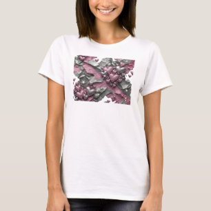 Speelse Roze ABSTRACTE KUNST Modeprint T-shirt