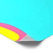 Speelse roze abstracte vormen-patroon poster (Hoek)