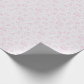 Speelse Roze Baby Gift Wrap Cadeaupapier (Hoek)