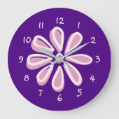 Speelse roze bloem doedel grote klok (Voorkant)