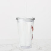 Speelse Roze Bunny Acryl Tumbler Drinkbeker (Rechts)