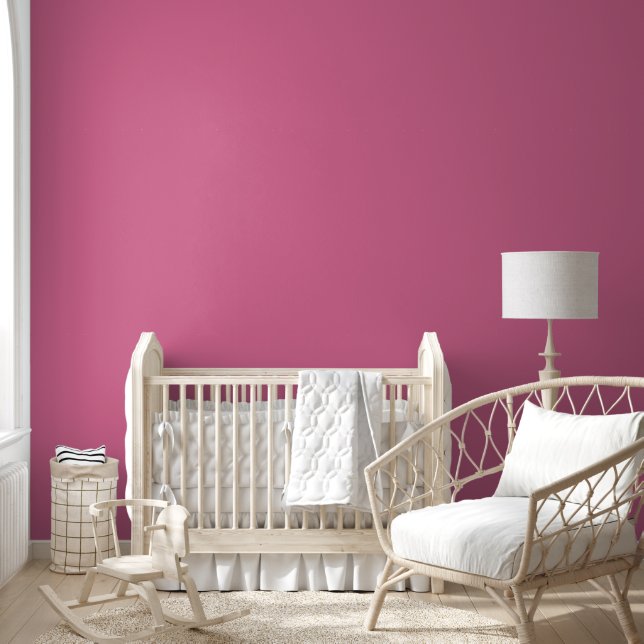 Speelse Roze Effen Kleur Behang (Kinderen)