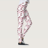 Speelse roze flamingo typografie kunst leggings (Rechts)