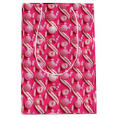 Speelse roze Gumballs & Mint Snoep Medium Cadeauzakje (Voorkant)