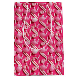 Speelse roze Gumballs & Mint Snoep Medium Cadeauzakje