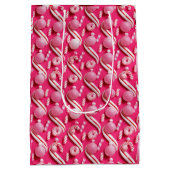 Speelse roze Gumballs & Mint Snoep Medium Cadeauzakje (Achterkant)