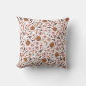 Speelse Roze Halloween Ghosts Pumpkins Patroon Kussen (Voorkant)