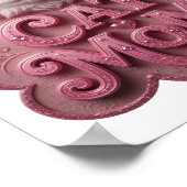Speelse Roze KAT MOEDER Poster (Hoek)