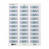 Speelse Roze Kikkers leuk retouradres Etiket (Full Sheet)