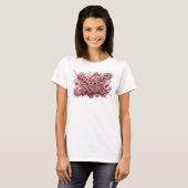 Speelse Roze KLAAR ZET UIT Quote T-shirt (Voorkant volledig)