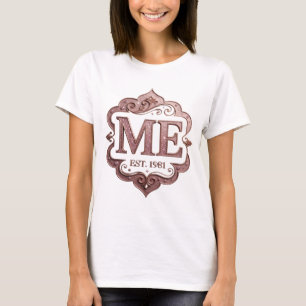 Speelse Roze ME EST 1981 Custom Design T-shirt
