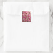 Speelse Roze ONVERONTschuldigd Sticker Print (Tas)