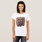 Speelse Roze PROUD DOG MOM Modern Design T-shirt (Voorkant volledig)