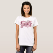 Speelse Roze ROZE DROOM Grafische T-shirt (Voorkant volledig)