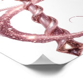 Speelse Roze STAR WAND Tekst Design Poster (Hoek)