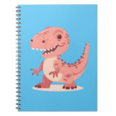 Speelse Roze T-Rex Dino Notitieboek (Voorkant)