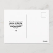 Speelse Roze Varkensfeest Dankjewel Briefkaart (Achterkant)