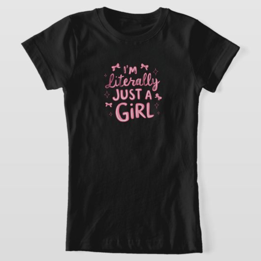 "Speelse roze verklaring" T-shirt (Laagn)