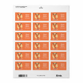 Speelse Rudolph Reindeer Retour Adreslabel Etiket (Full Sheet)