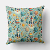 🚀🌌 Speelse Ruimte Avontuur Decoratie Cadeau ✨ Kussen (Achterkant)