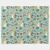 Speelse ruimte fleece deken voor kinderen cosmetis (Voorkant (Horizontaal))