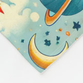 Speelse ruimte fleece deken voor kinderen cosmetis (Hoek)