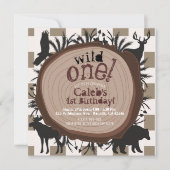 Speelse Rustieke Wildernis Bosdieren 1e Kaart (Voorkant)