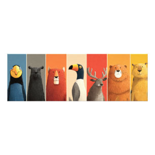 Speelse Safari Dieren Poster