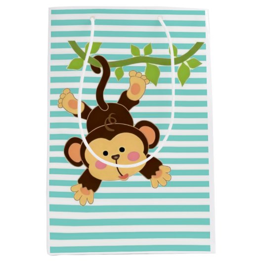 Speelse Safari Monkey – Leuk & grillig voor kinder Medium Cadeauzakje (Voorkant)