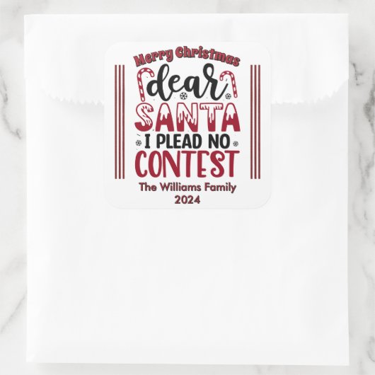 Speelse Santa Kerst sticker (Tas)