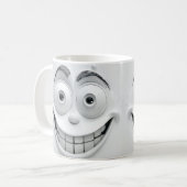 Speelse Sarcastische Gezicht 3D Mok Wrap Design (Voorkant links)