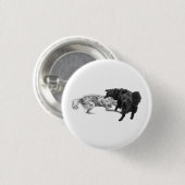 Speelse Schaduw, Duo Speld Ronde Button 3,2 Cm (Voorkant /achterkant)