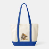 Speelse Schattige Kat Cartoon Close-Up Tote Bag (Achterkant)