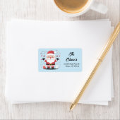 Speelse Schattige Santa Claus Retour Adreslabel Etiket (Insitu)