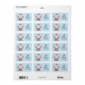Speelse Schattige Santa Claus Retour Adreslabel Etiket (Full Sheet)