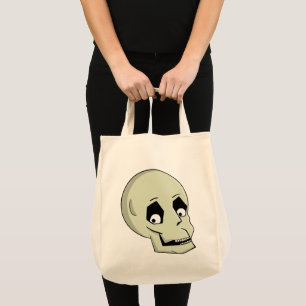 Speelse Schedel Glimlach Cartoon Tote Bag