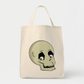 Speelse Schedel Glimlach Cartoon Tote Bag (Voorkant)