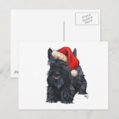 Speelse Schotse Terriër Kerstman Feestdagenkaart (Voorkant / Achterkant)