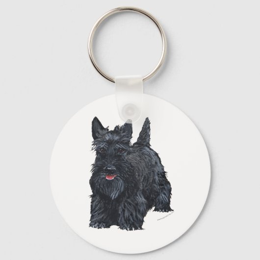 Speelse Schotse Terrier Sleutelhanger (Voorkant)