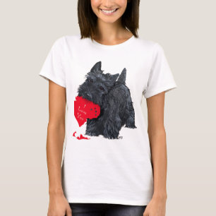 Speelse Schotse Terriër Valentijn T-shirt