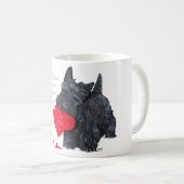 Speelse Schotse Terrier Valentijnsbeker Koffiemok (Voorkant rechts)