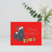 Speelse Scottie Kerstmis Feestdagenkaart (Staand voorkant)