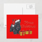 Speelse Scottie Kerstmis Feestdagenkaart (Voorkant / Achterkant)