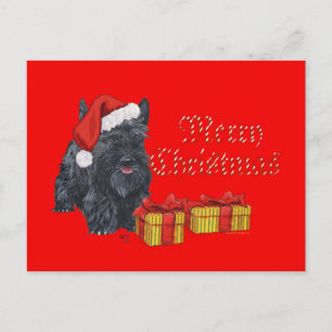Speelse Scottie Kerstmis Feestdagenkaart
