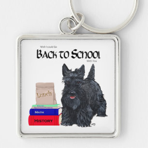 Speelse Scottie Terug naar School Sleutelhanger