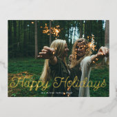 Speelse Script Photo Happy Holiday Kaart (Voorkant)