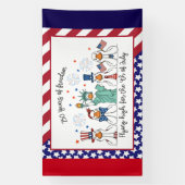 Speelse Semi-Kwantieuwse Vuurwerk Scène Spandoek (Verticaal)